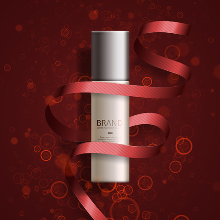 Cosmetic ads. Illustration for annual sale or christmas sale. Graphic concept for your designのイラスト素材