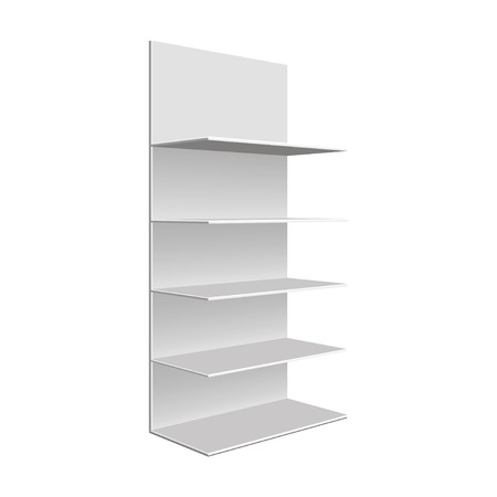 Empty showcase. Illustration isolated on white background. Graphic concept for your designの写真素材