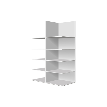 Empty showcase. Illustration isolated on white background. Graphic concept for your designの写真素材