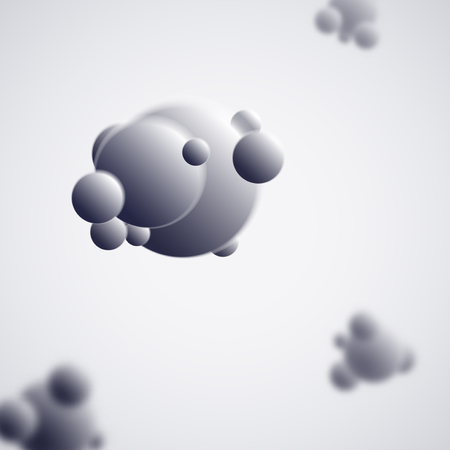 Abstract molecules. Atoms. Graphic illustration for your designのイラスト素材