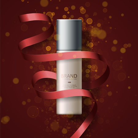 Cosmetic ads. Illustration for annual sale or christmas sale. Graphic concept for your designのイラスト素材