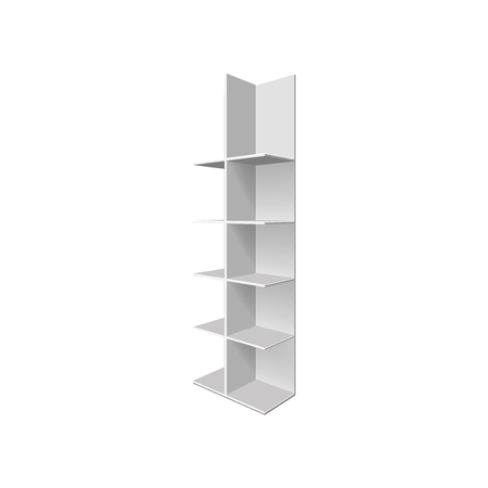 Empty showcase. Illustration isolated on white background. Graphic concept for your designの写真素材