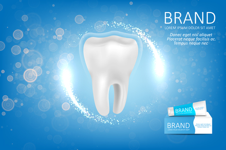 Whitening toothpaste ad. Graphic concept for your designのイラスト素材