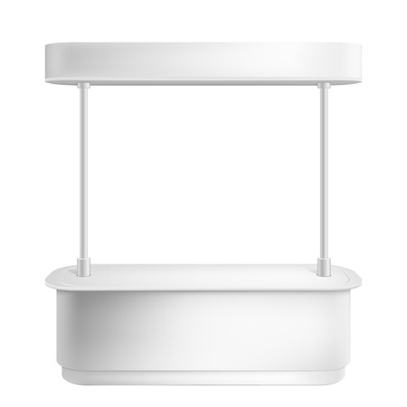 Empty retail stand. Illustration isolated on white background. Graphic concept for your designの写真素材