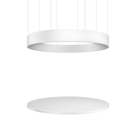 Blank exhibition stand. Illustration isolated on white background. Graphic concept for your designの写真素材