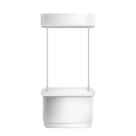 Empty retail stand. Illustration isolated on white background. Graphic concept for your designの写真素材