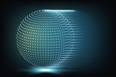 Glowing particles background, abstract digital dark illustrationのイラスト素材