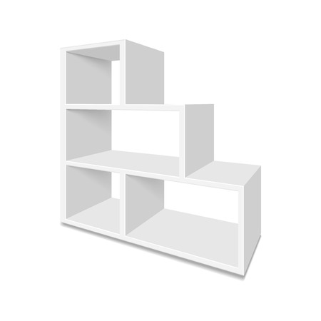 Empty showcase. Illustration isolated on white background. Graphic concept for your designのイラスト素材
