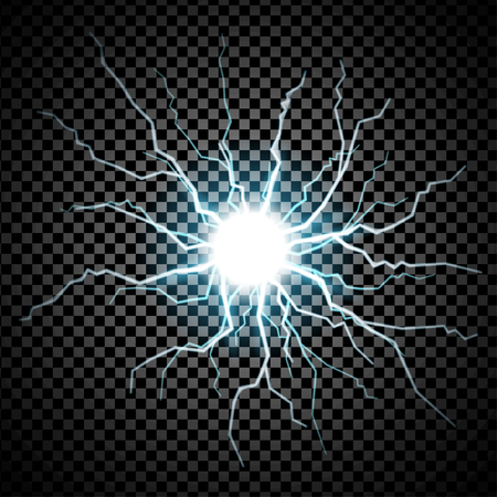 Lightning flash on transparent background. Graphic concept for your designのイラスト素材