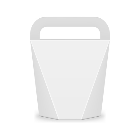Cardboard carry box packaging for food. Illustration isolated on white background. Graphic concept for your designのイラスト素材