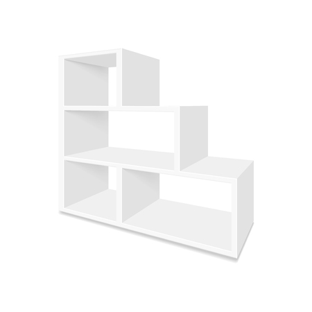 Empty showcase. Illustration isolated on white background. Graphic concept for your designのイラスト素材