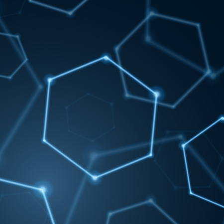 Abstract hexagon background, molecular sci fi scientific design. Graphic concept for your designのイラスト素材
