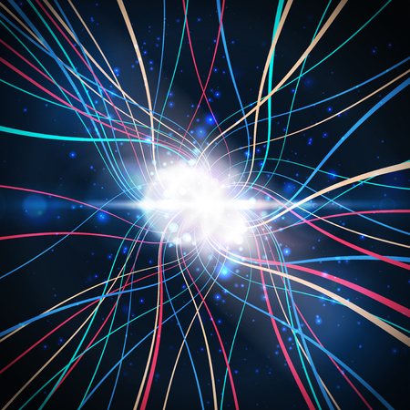 Abstract big data visualization. Lines connection complex. Stream of encoded data. Graphic concept for your designのイラスト素材