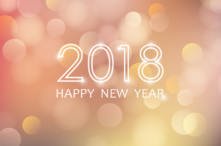 Happy New Year background, lens flare pattern and lights elementsのイラスト素材
