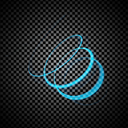 Abstract glowing lines. Illustration isolated on transparent background. Graphic concept for your design.のイラスト素材