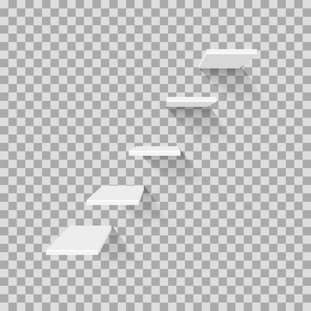 Empty shelfs for exhibit. Illustration isolated on transparent background. Graphic concept for your designの写真素材