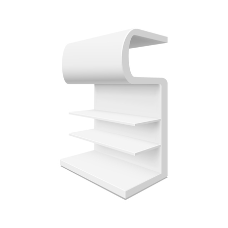 Empty shelves vector illustrationのイラスト素材