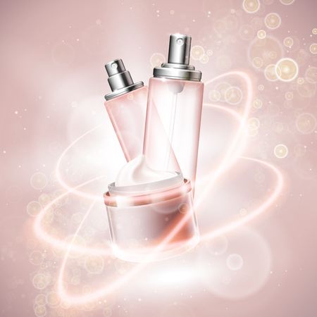 Cosmetics template for ads. Graphic concept for your design.のイラスト素材