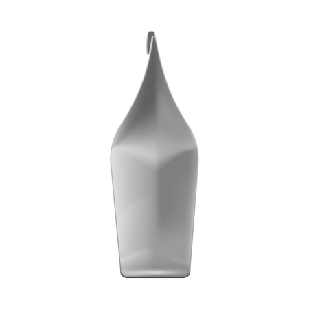 Mock up blank foil food or drink bag packaging. Side view. Illustration isolated on white background. Graphic concept for your designのイラスト素材