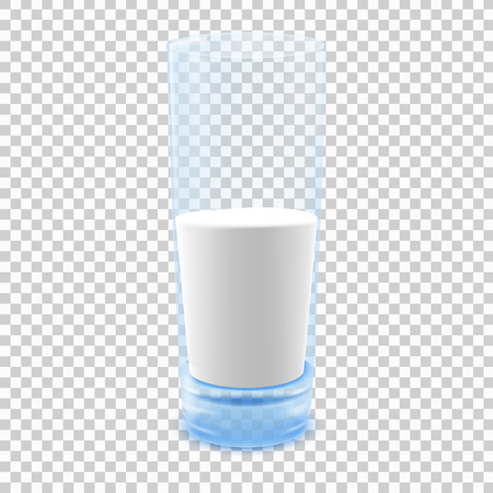 Glass of milk. Illustration isolated on transparent background. Graphic concept for your designのイラスト素材