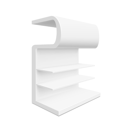 Empty showcase. Illustration isolated on white background. Graphic concept for your designのイラスト素材
