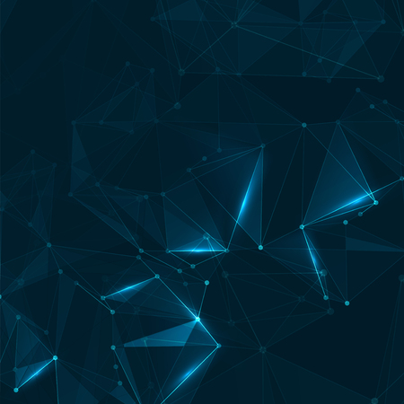 Abstract polygonal space. Background with connecting dots and lines. The concept illustrationのイラスト素材