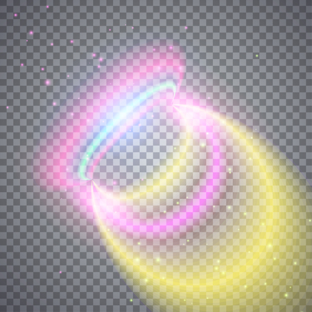 Glittering magic circles. Illustration isolated on transparent background. Graphic concept for your designのイラスト素材
