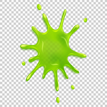 Realistic green slime. Illustration isolated on transparent background. Graphic concept for your design