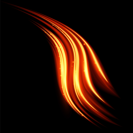 Magic glowing light swirl trail trace effect. Graphic concept for your design.のイラスト素材