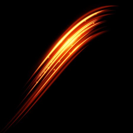 Magic glowing light swirl trail trace effect. Graphic concept for your design.のイラスト素材