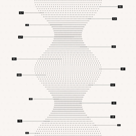 Abstract infographics visualization. Big data code representation. Futuristic network or business analytics. Graphic concept for your design.のイラスト素材