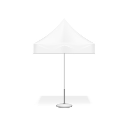 Garden white parasol. Illustration isolated on white background. Graphic concept for your designのイラスト素材
