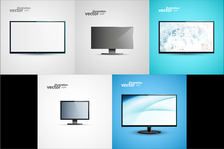 TV Flat Screen Icd Illustration, Graphic Concept For Your Design.のイラスト素材