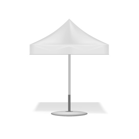 Garden white parasol. Illustration isolated on white background. Graphic concept for your designの写真素材