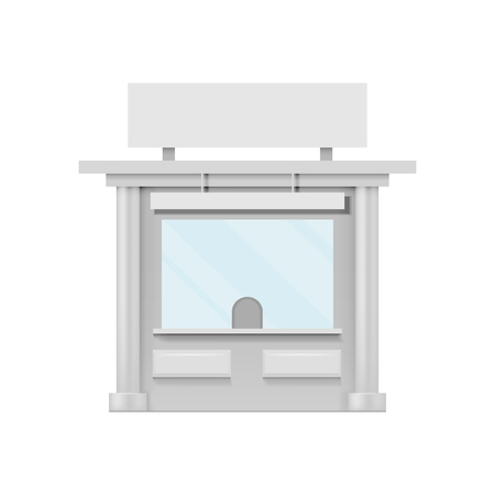 Shop Building Mockup. Illustration isolated on white background. Graphic concept for your designの写真素材