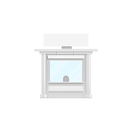 Shop Building Mockup. Illustration isolated on white background. Graphic concept for your designのイラスト素材
