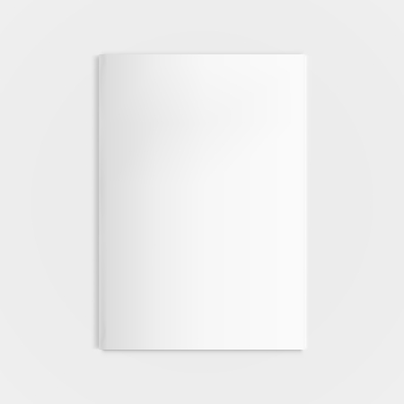 Closed vertical magazine, brochure or notebook template. Illustration isolated on background. Graphic concept for your designのイラスト素材