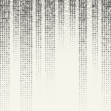 The pattern composed from letters. Illustration for education writing design. Graphic concept for your designのイラスト素材