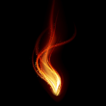 Abstract fire flames on black background. Graphic concept for your designのイラスト素材
