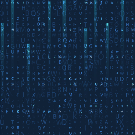 Abstract digital letters. Glowing neon effect. Graphic concept for your designのイラスト素材
