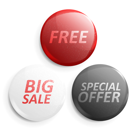 Set of glossy sale buttons. Illustration isolated on white background. Graphic concept for your designのイラスト素材