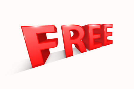 Free word. Illustration isolated on white background. Graphic concept for your designのイラスト素材