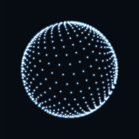Abstract sphere consisting of points. Technology image of globe. Graphic concept for your designのイラスト素材