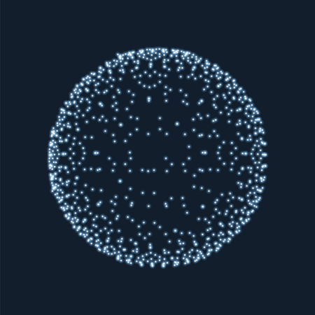 Abstract sphere consisting of points. Technology image of globe. Graphic concept for your designのイラスト素材