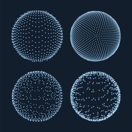 Abstract sphere consisting of points. Technology image of globe. Graphic concept for your designのイラスト素材