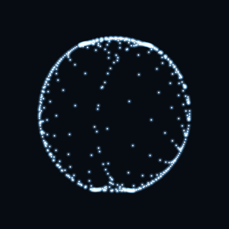Abstract sphere consisting of points. Technology image of globe. Graphic concept for your designのイラスト素材