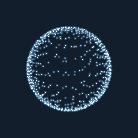 Abstract sphere consisting of points. Technology image of globe. Graphic concept for your designのイラスト素材