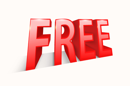 Free word. Illustration isolated on white background. Graphic concept for your designのイラスト素材