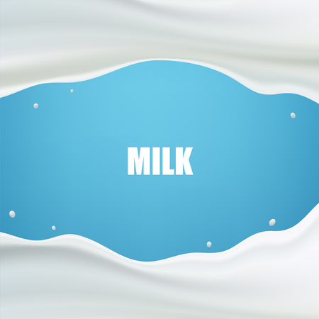 Milk or yogurt splash wave. Illustration can be used as background. Graphic concept for your designのイラスト素材