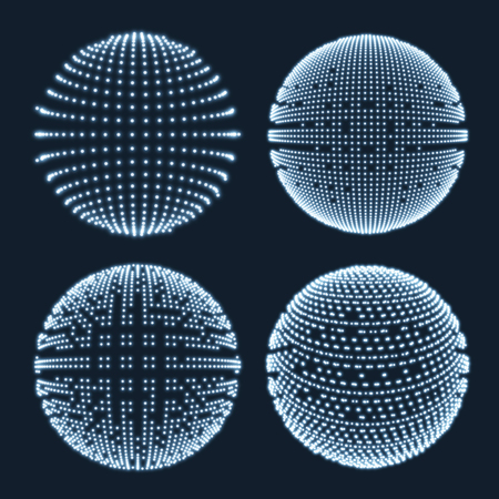 Abstract sphere consisting of points. Technology image of globe. Graphic concept for your designのイラスト素材